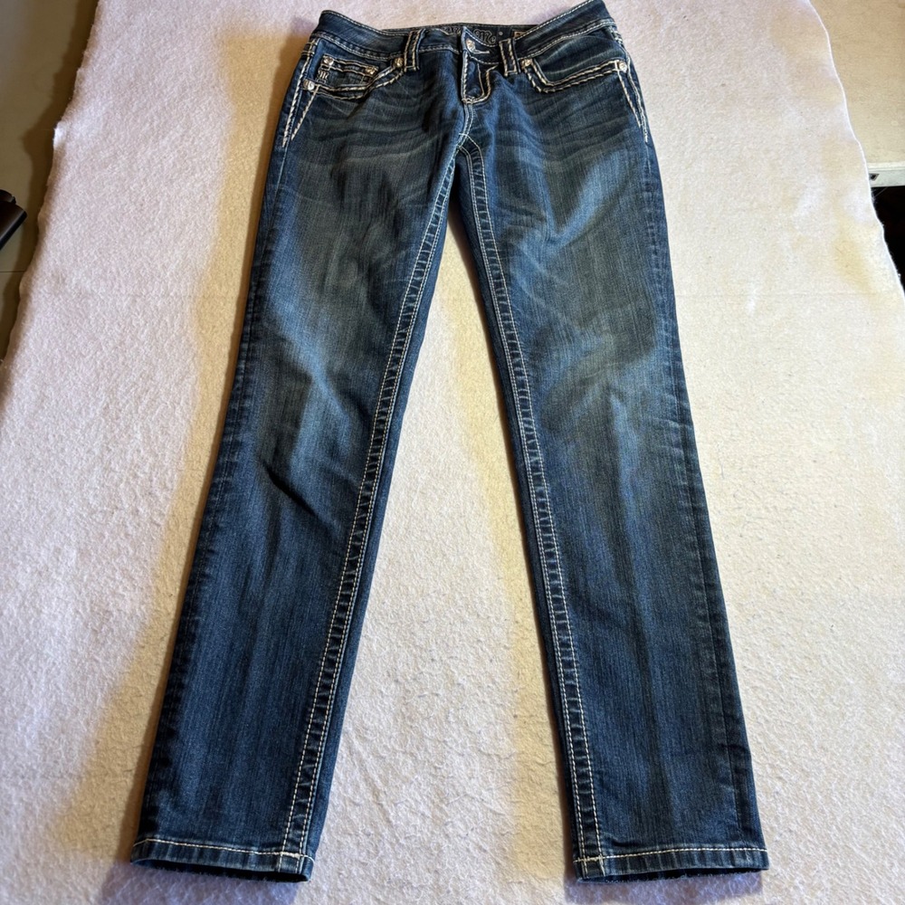 Miss Me Jeans Skinny Style JS5014558 DK133 Size 28 Embellished Pockets